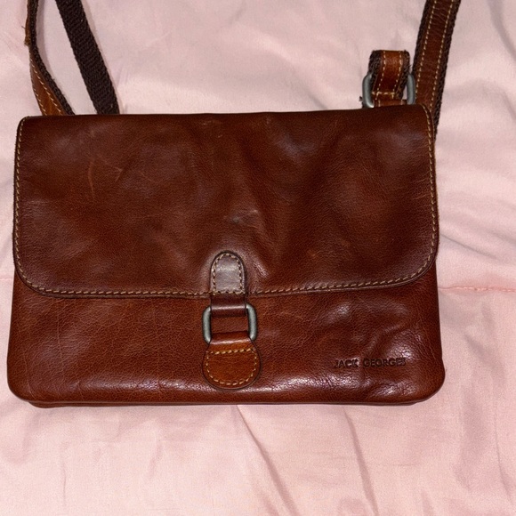 Jack Rogers Hand Stained Buffalo Leather Crossbody Bag - Picture 4 of 14